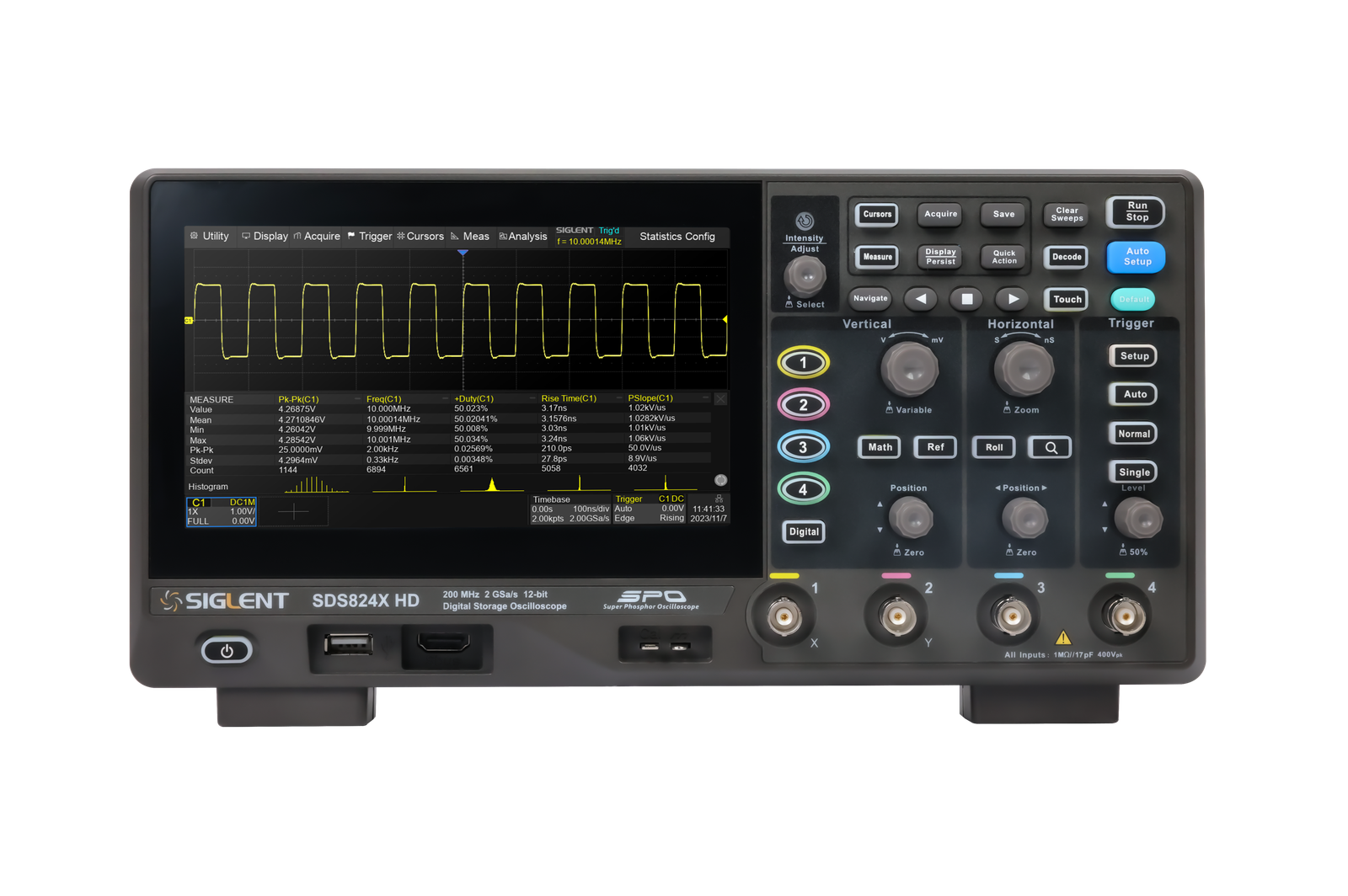 SIGLENT SDS800X HD Series — 70 MHz to 200 MHz 12-bit Oscilloscope